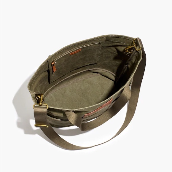 Madewell Canvas Camden Tote Bag in Olive Tree - Picture 3 of 7
